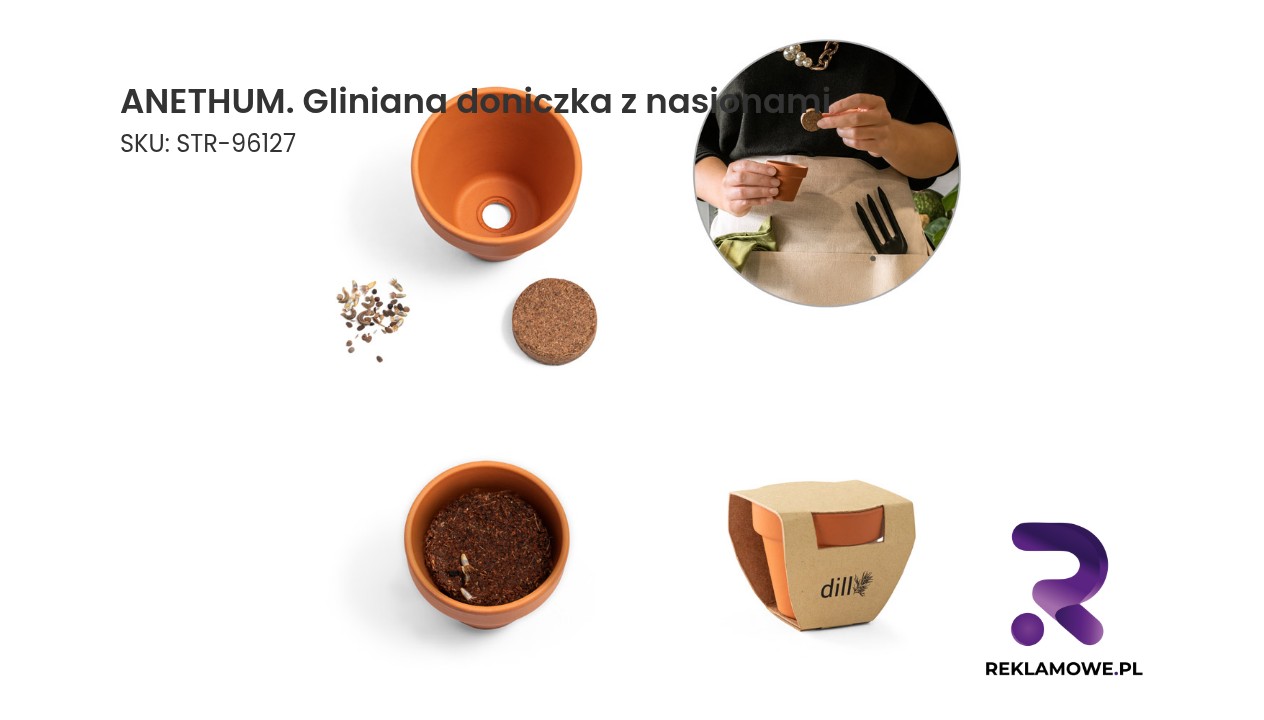 Gliniana doniczka z nasionami ANETHUM