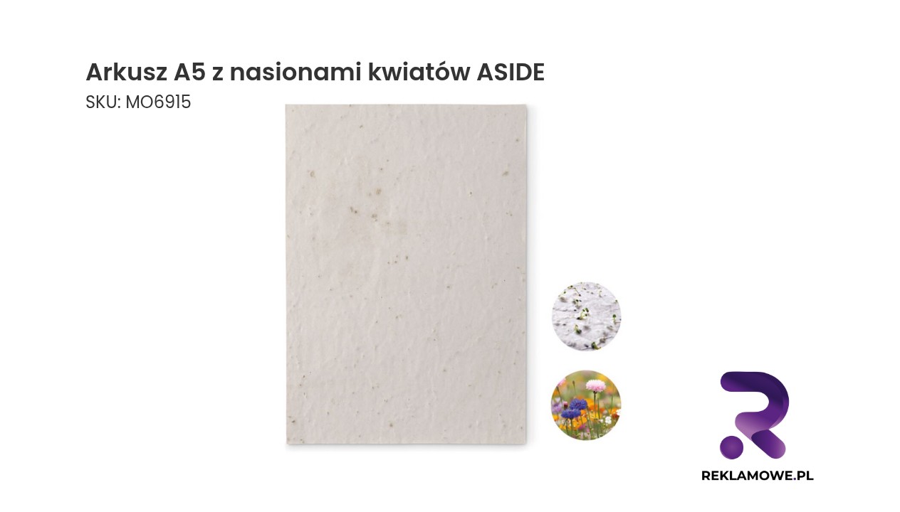 Arkusz A5 z nasionami kwiatów ASIDE