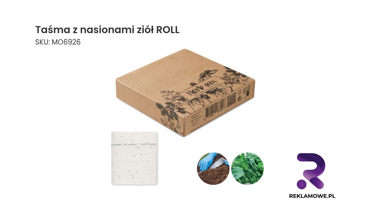 Taśma z nasionami ziół ROLL dla ogrodnictwa