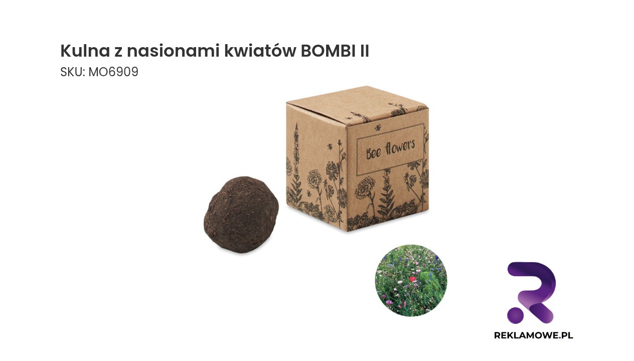 Kulna z nasionami kwiatów BOMBI II - kula z mieszanką nasion kwiatów