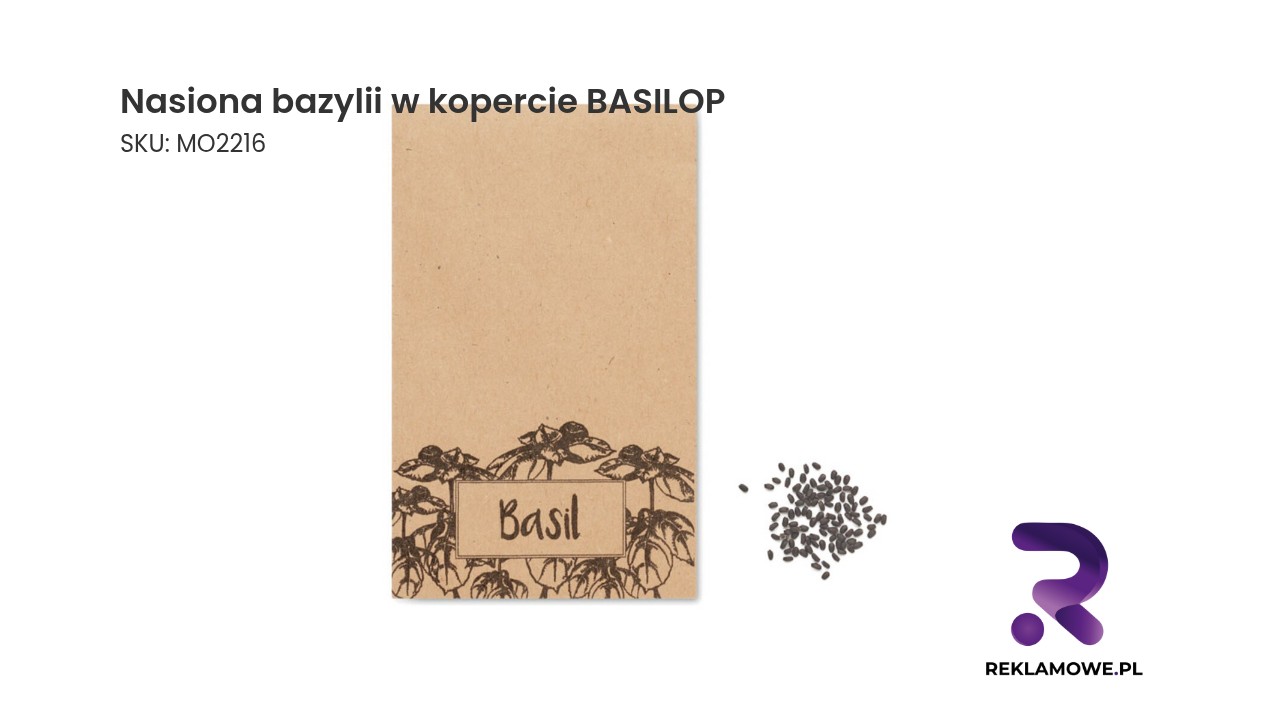 Nasiona bazylii w kopercie BASILOP Nasiona bazylii w kopercie BASILOP – opakowanie nasion bazylii
