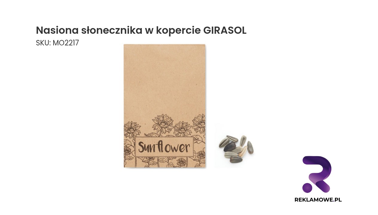 Nasiona słonecznika w kopercie GIRASOL Nasiona słonecznika w kopercie GIRASOL – opakowanie nasion do siewu